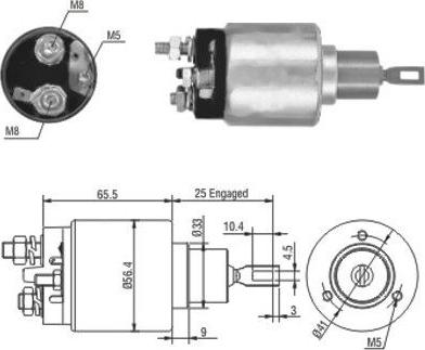 Hoffer 46103 - Solenoid açarı, başlanğıc furqanavto.az