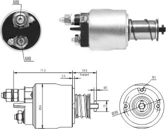 Hoffer 46311 - Solenoid açarı, başlanğıc furqanavto.az