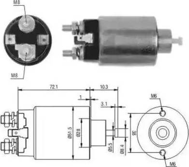 Hoffer 6646094 - Solenoid açarı, başlanğıc furqanavto.az