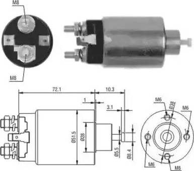 Hoffer 6646095 - Solenoid açarı, başlanğıc furqanavto.az