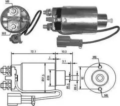 Hoffer 6646096 - Solenoid açarı, başlanğıc furqanavto.az