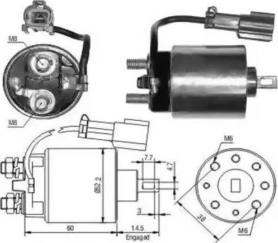 Hoffer 6646090 - Solenoid açarı, başlanğıc furqanavto.az