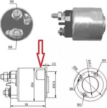 Hoffer 6646086 - Solenoid açarı, başlanğıc furqanavto.az