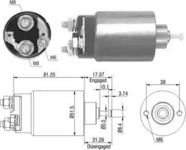 Hoffer 6646082 - Solenoid açarı, başlanğıc furqanavto.az