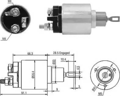 Hoffer 6646033 - Solenoid açarı, başlanğıc furqanavto.az