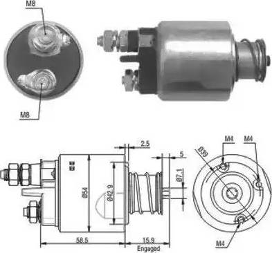 Hoffer 6646020 - Solenoid açarı, başlanğıc furqanavto.az