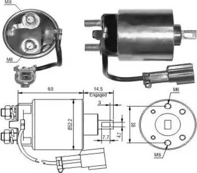 Hoffer 6646023 - Solenoid açarı, başlanğıc furqanavto.az