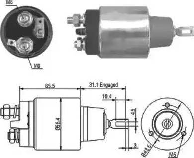 Hoffer 6646073 - Solenoid açarı, başlanğıc furqanavto.az