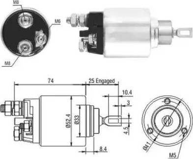 Hoffer 6646144 - Solenoid açarı, başlanğıc furqanavto.az