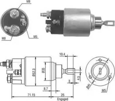 Hoffer 6646153 - Solenoid açarı, başlanğıc furqanavto.az