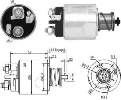 Hoffer 6646168 - Solenoid açarı, başlanğıc furqanavto.az