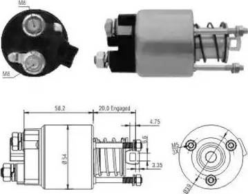 Hoffer 6646101 - Solenoid açarı, başlanğıc furqanavto.az