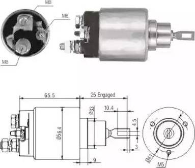 Hoffer 6646117 - Solenoid açarı, başlanğıc furqanavto.az