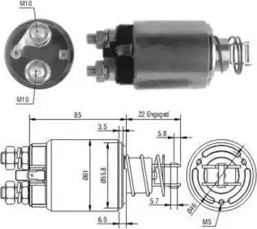 Hoffer 6646185 - Solenoid açarı, başlanğıc furqanavto.az