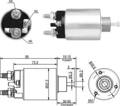 Hoffer 6646133 - Solenoid açarı, başlanğıc furqanavto.az