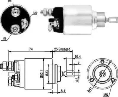 Hoffer 6646129 - Solenoid açarı, başlanğıc furqanavto.az