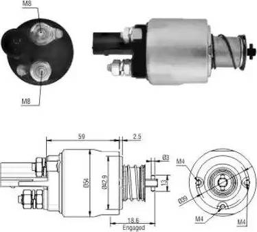 Hoffer 6646126 - Solenoid açarı, başlanğıc furqanavto.az