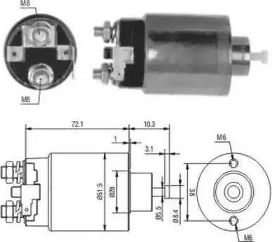 Hoffer 6646179 - Solenoid açarı, başlanğıc furqanavto.az