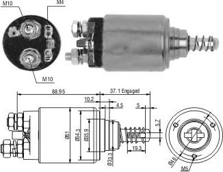 Hoffer 6646268 - Solenoid açarı, başlanğıc furqanavto.az