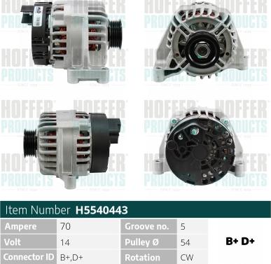 Hoffer H5540443R - Alternator furqanavto.az