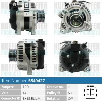 Hoffer H5540427 - Alternator furqanavto.az