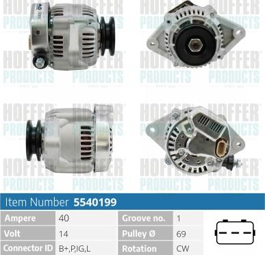 Hoffer H5540199 - Alternator furqanavto.az