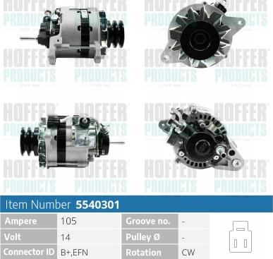 Hoffer H5540301 - Alternator furqanavto.az