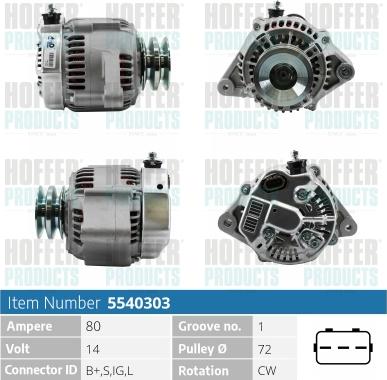 Hoffer H5540303 - Alternator furqanavto.az