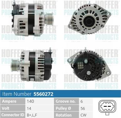 Hoffer H5560272 - Alternator furqanavto.az