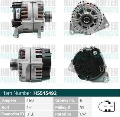 Hoffer H5515492 - Alternator furqanavto.az