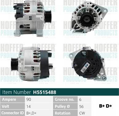 Hoffer H5515488 - Alternator furqanavto.az