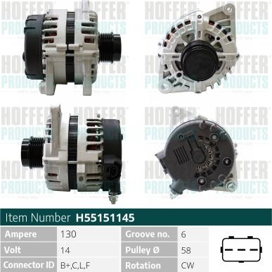 Hoffer H55151145 - Alternator furqanavto.az