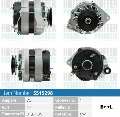 Hoffer H5515298 - Alternator furqanavto.az