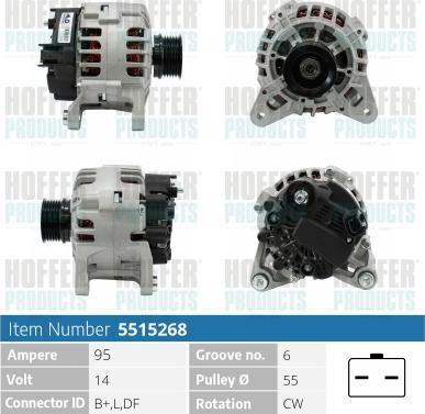 Hoffer H5515268 - Alternator furqanavto.az