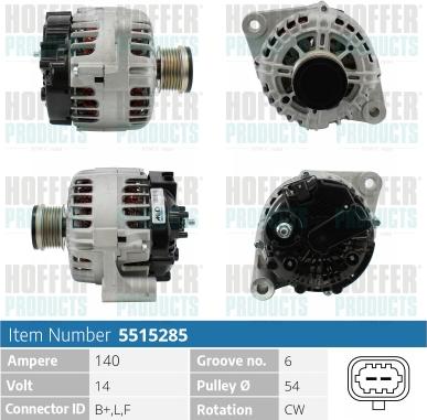 Hoffer H5515285 - Alternator furqanavto.az