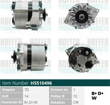 Hoffer H5510496 - Alternator furqanavto.az