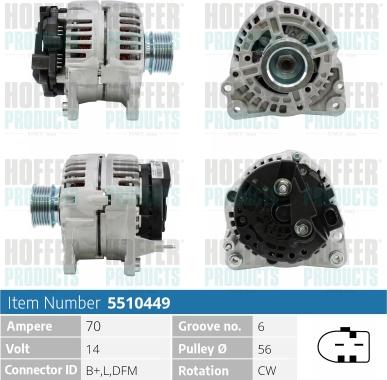 Hoffer H5510449 - Alternator furqanavto.az