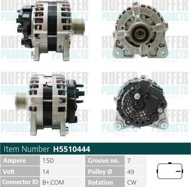 Hoffer H5510444 - Alternator furqanavto.az