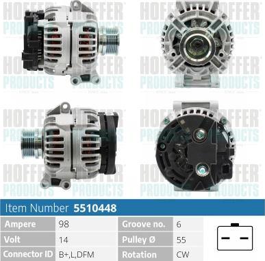 Hoffer H5510448 - Alternator furqanavto.az