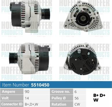 Hoffer H5510450 - Alternator furqanavto.az