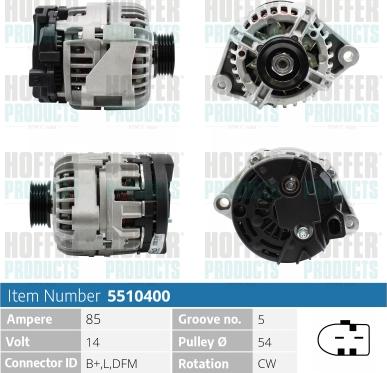 Hoffer H5510400 - Alternator furqanavto.az