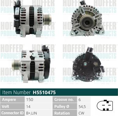 Hoffer H5510475 - Alternator furqanavto.az