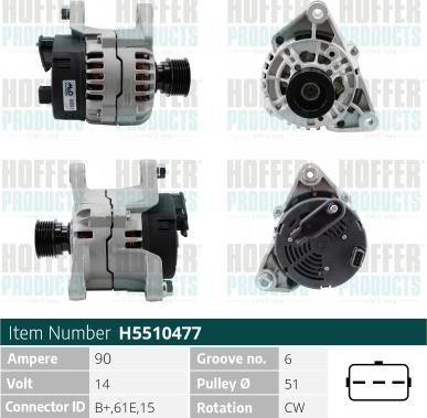 Hoffer H5510477 - Alternator furqanavto.az