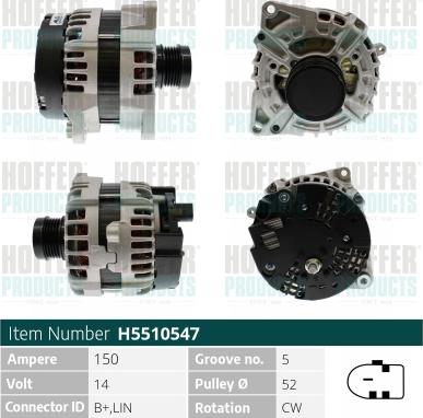 Hoffer H5510547 - Alternator furqanavto.az