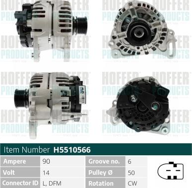 Hoffer H5510566 - Alternator furqanavto.az