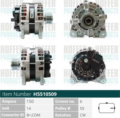 Hoffer H5510509 - Alternator furqanavto.az