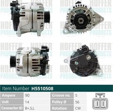 Hoffer H5510508 - Alternator furqanavto.az