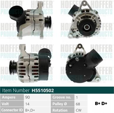 Hoffer H5510502 - Alternator furqanavto.az