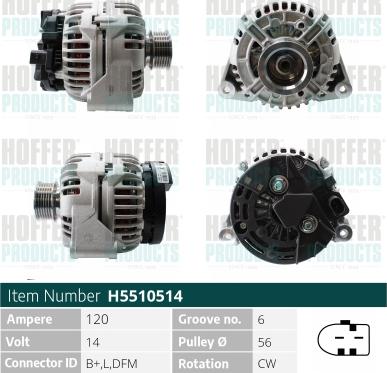 Hoffer H5510514 - Alternator furqanavto.az