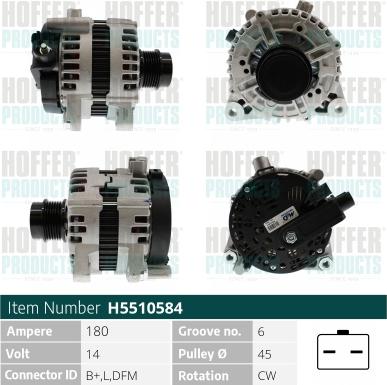 Hoffer H5510584 - Alternator furqanavto.az